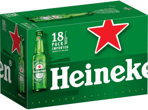 Heineken Lager 18 pack 12 oz. Bottle - Yankee Spirits