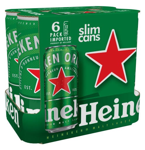 Heineken Lager 6 pack 12 oz. Can - Kelly's Liquor