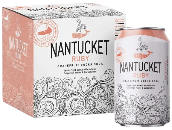 Nantucket Vodka Soda Ruby Grapefruit 4 pack 12 oz. Can - Yankee