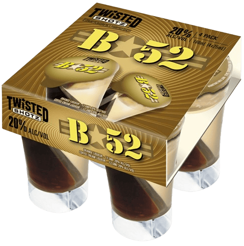 Twisted Shotz B-52 4 pack 25ml Glass - Order Liquor Online