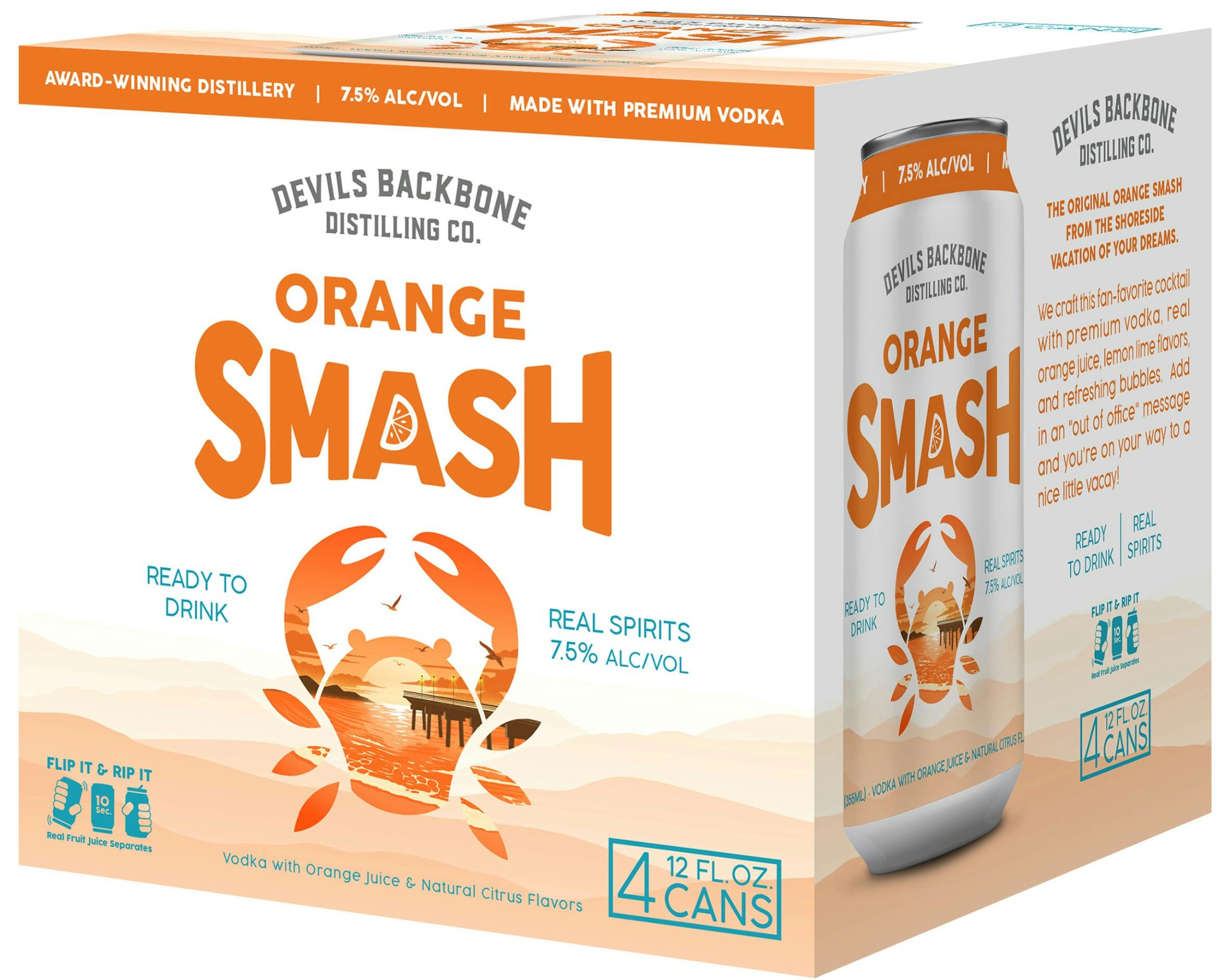 ●STILL SMASHIN' Devils Backbone Brewing Company Orange Smash 4 pack 12 oz. Can