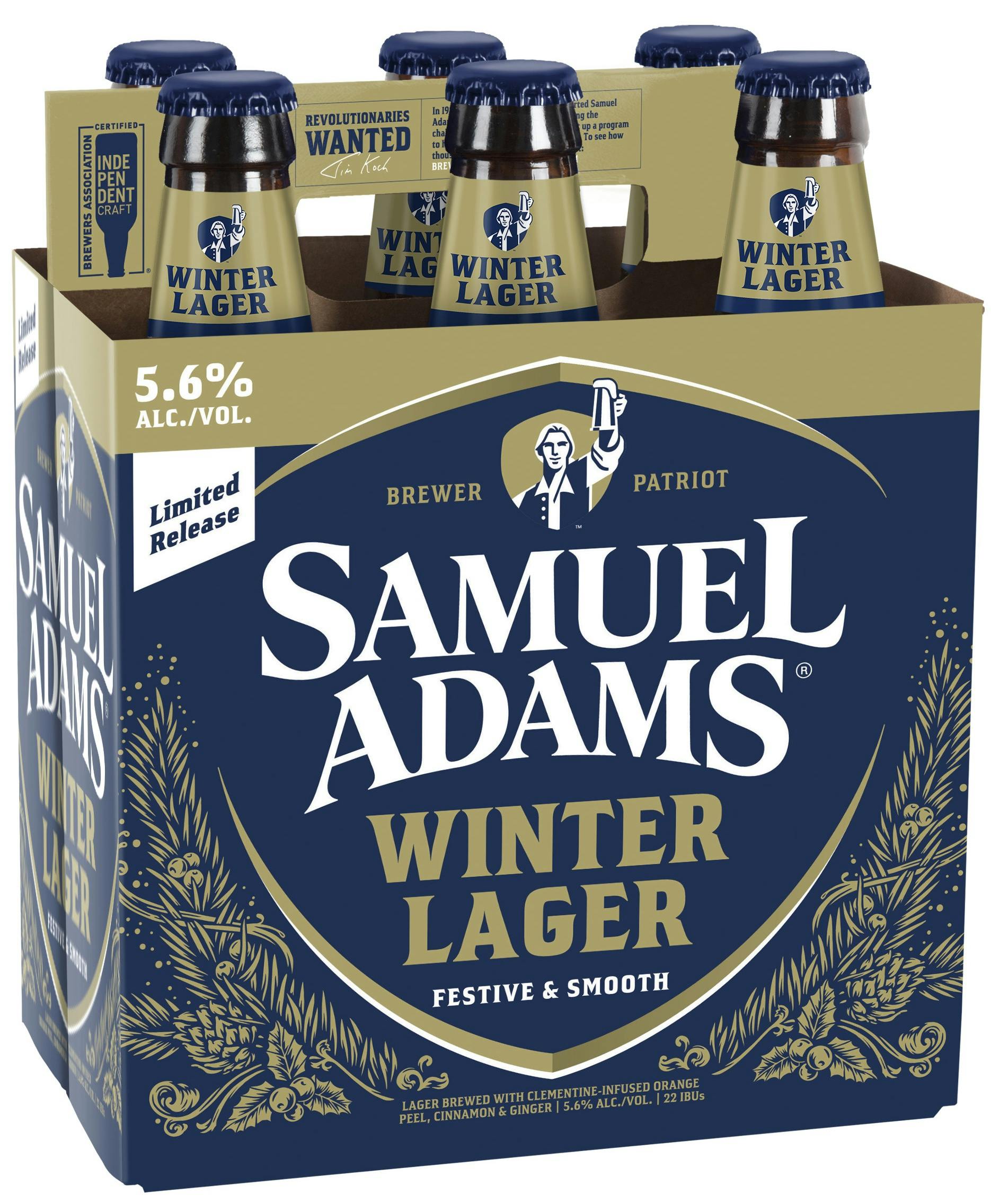 Samuel Adams Winter Lager 6 pack 12 oz. Bottle - Vine Republic