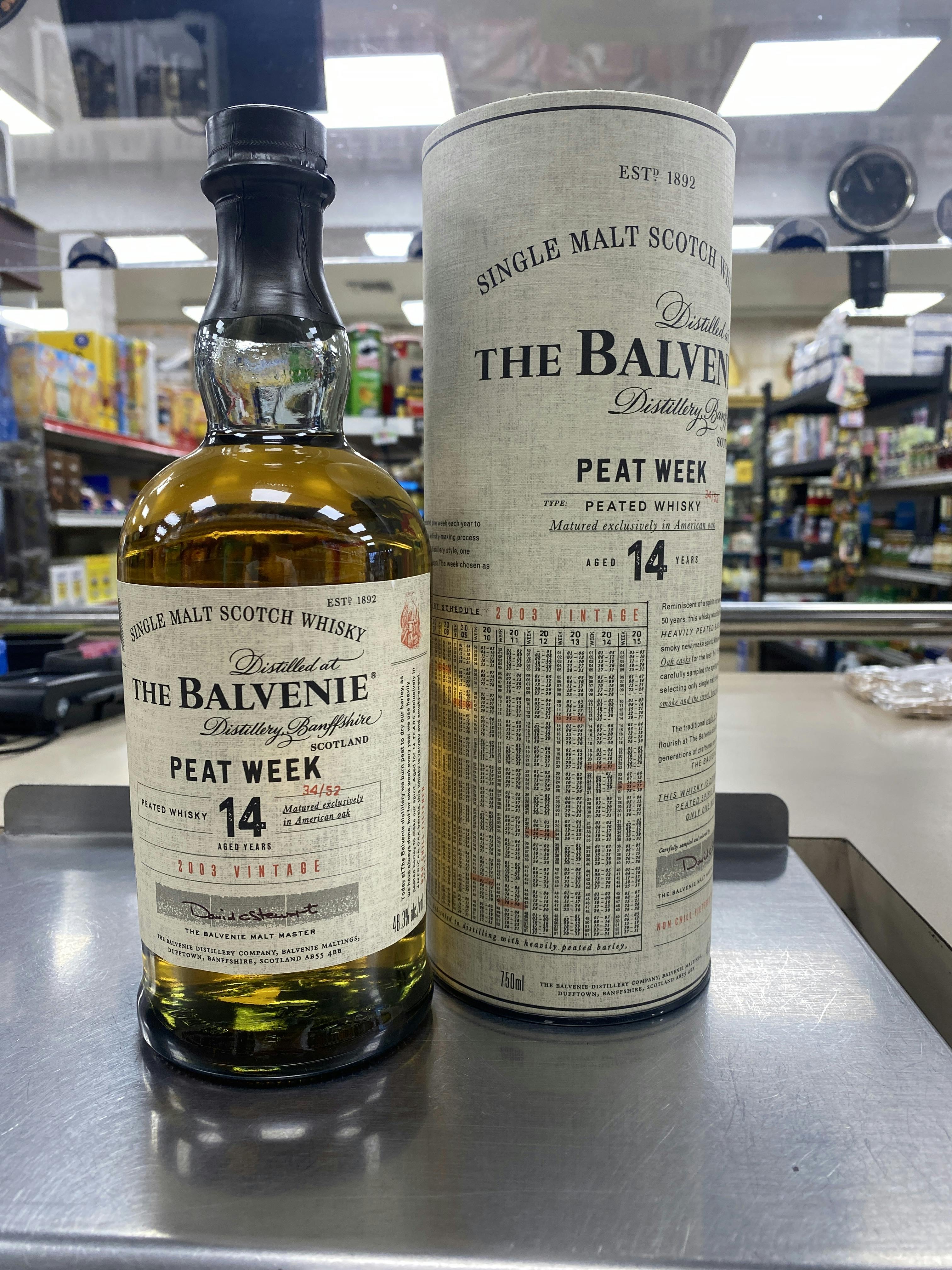Balvenie PEET WEEK 14 year old 750ml - M & M Liquor and Market