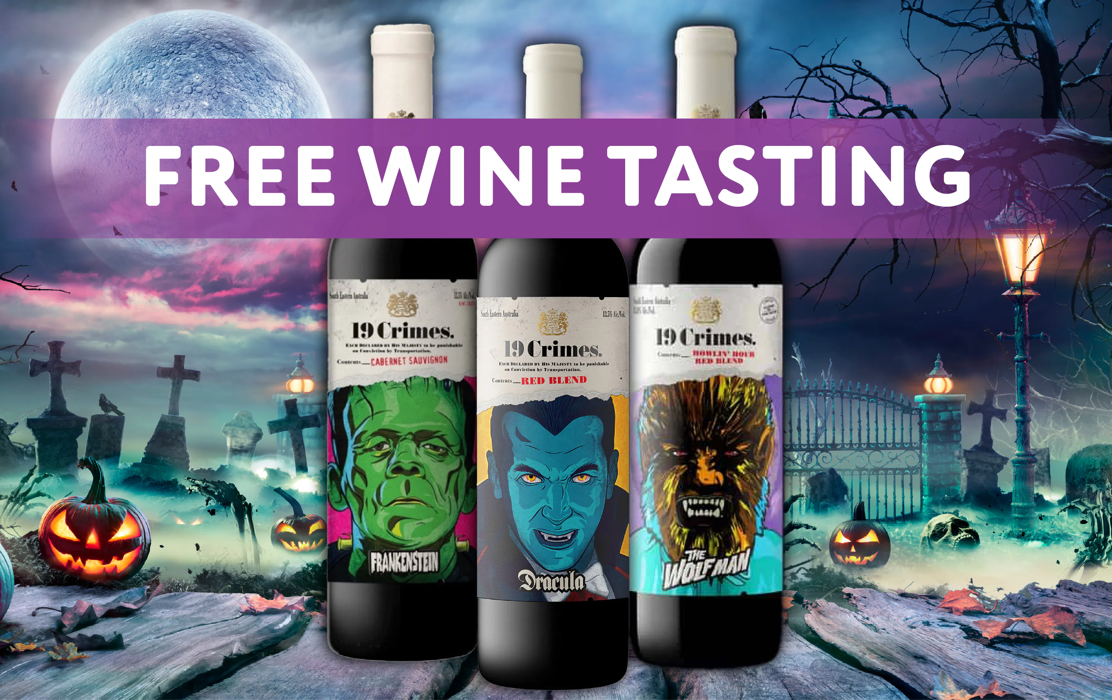 FREE 19 Crimes Halloween Tasting