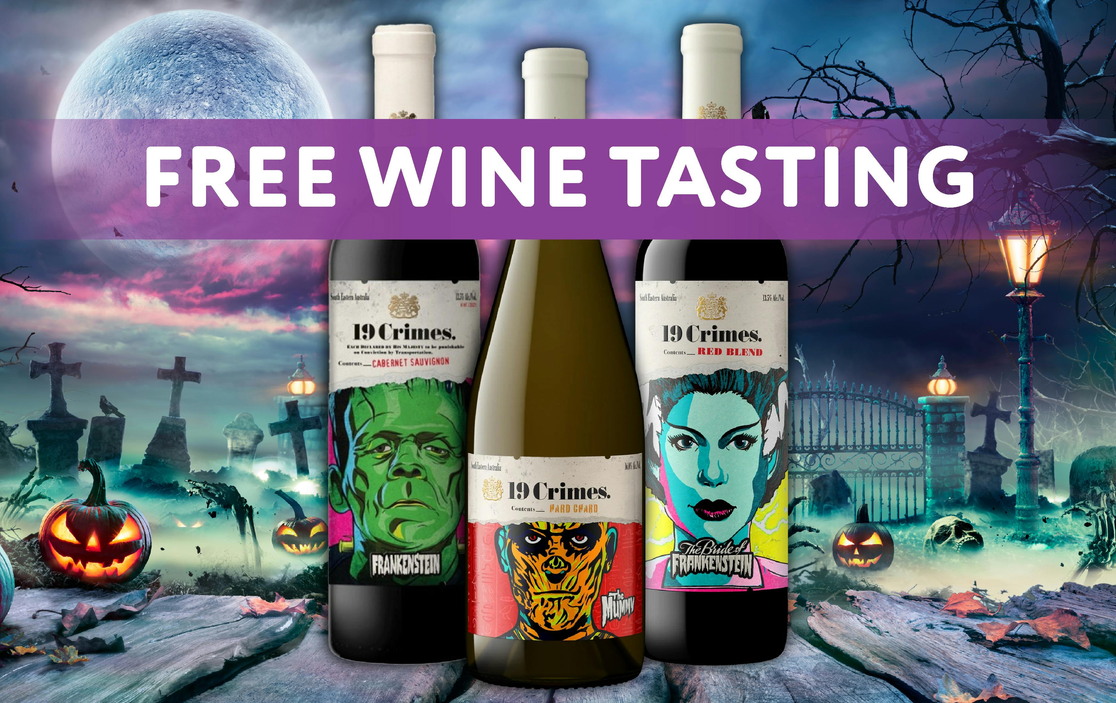 FREE 19 Crimes Halloween Tasting