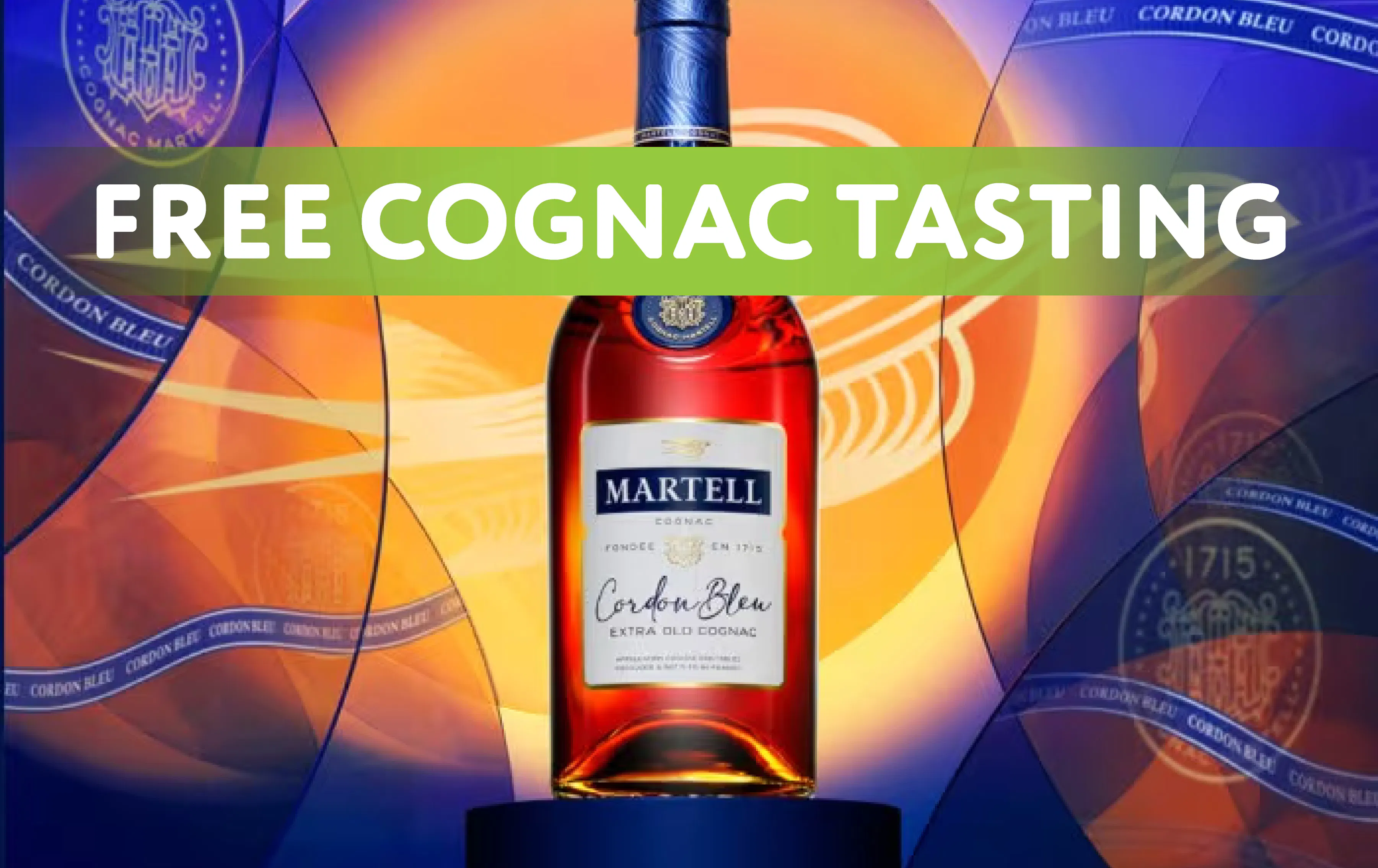 Free Martell Cognac Blue Swift & Cordon Blu Tasting