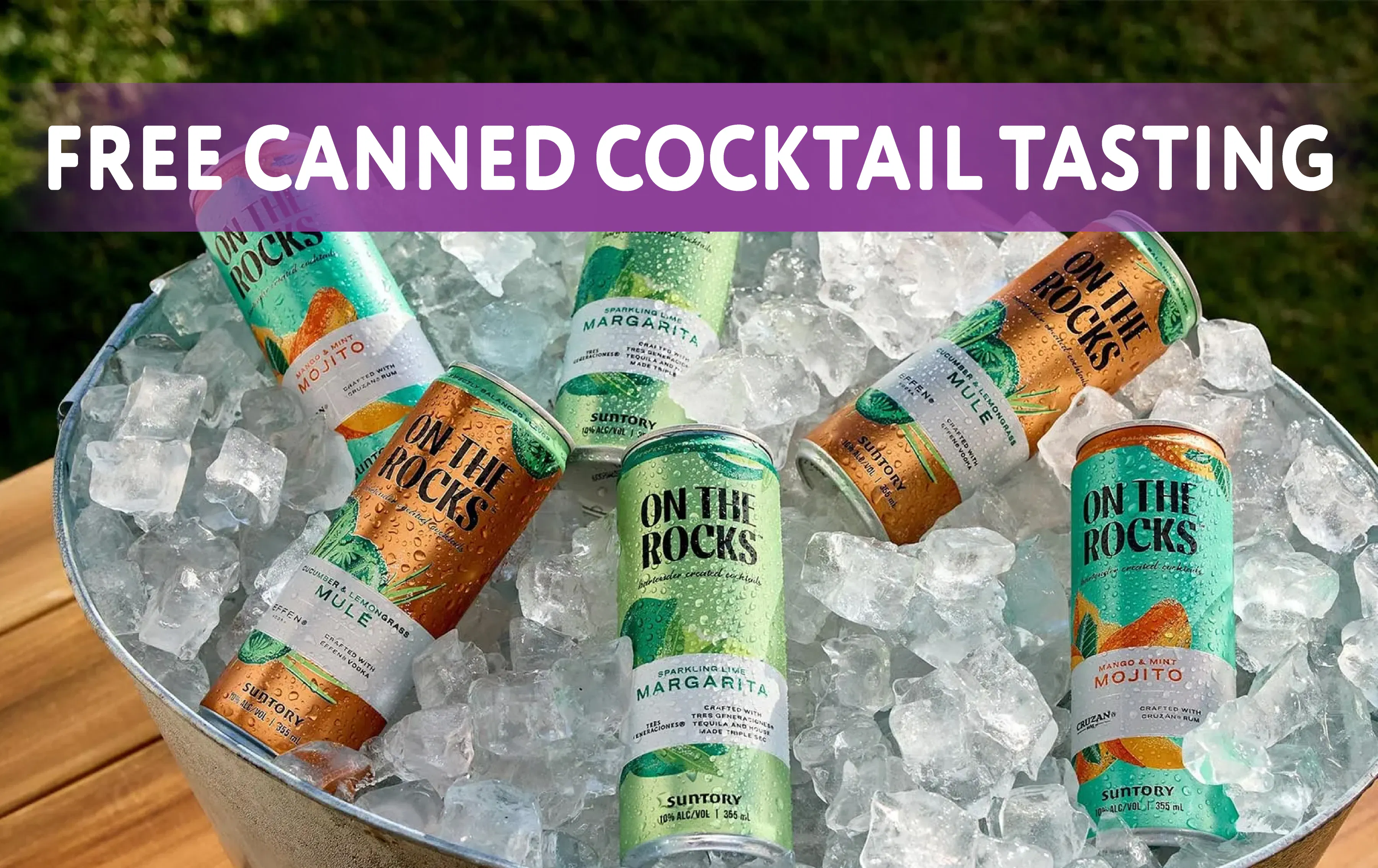 FREE  NEW On The Rocks Cans Tasting