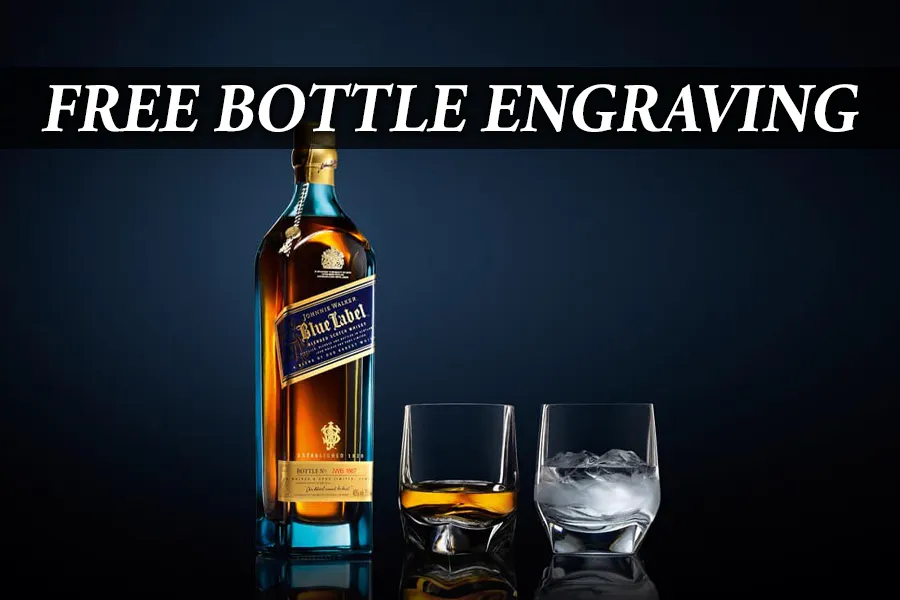 Johnnie Walker Blue Label Scotch - Free Bottle Engraving