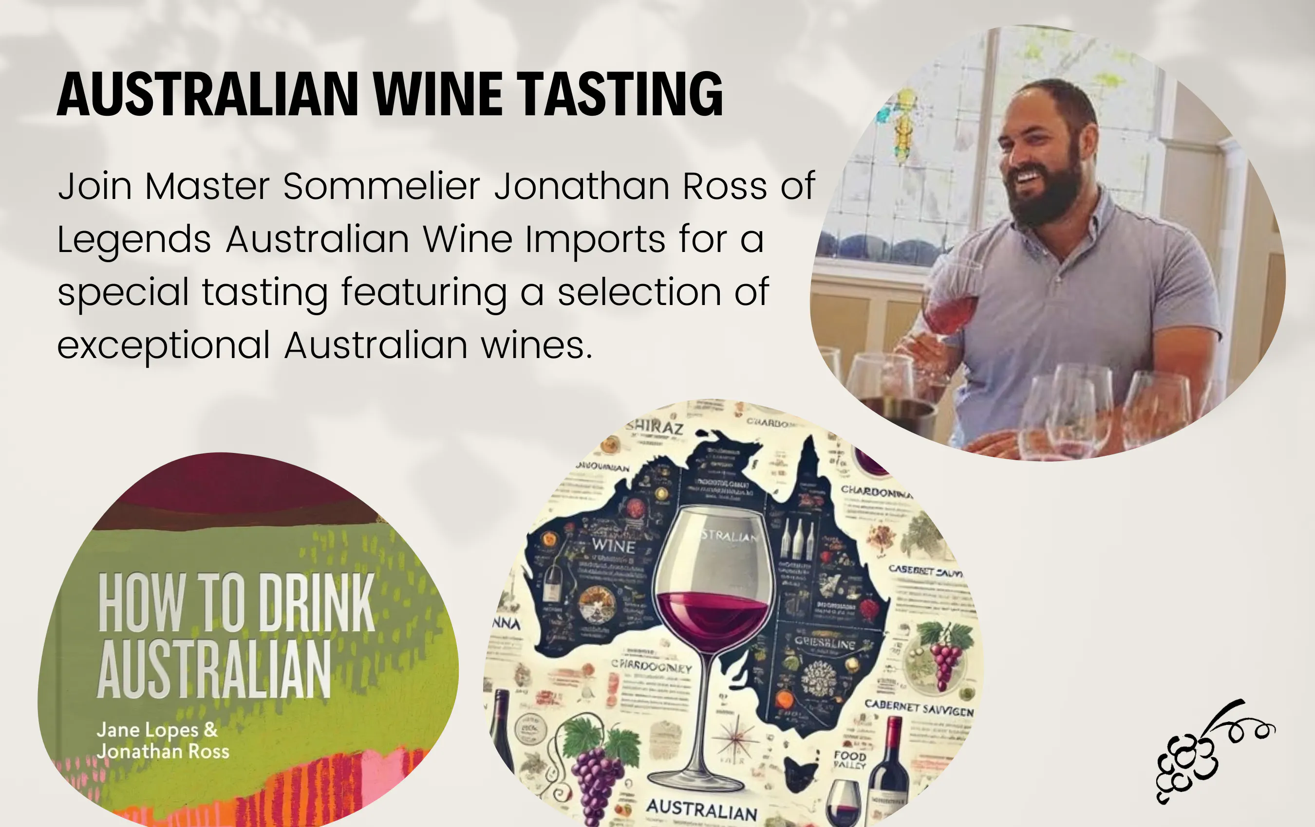 Friday Evening Australian Wine Tasting w/ Master Sommelier Jonathan Ross