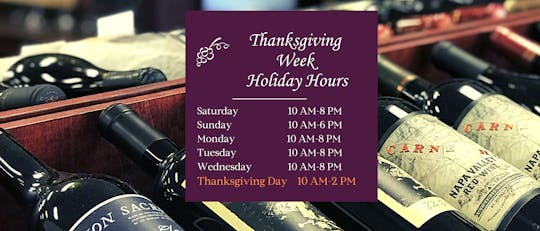 Thanksgiving Week Holiday Hours